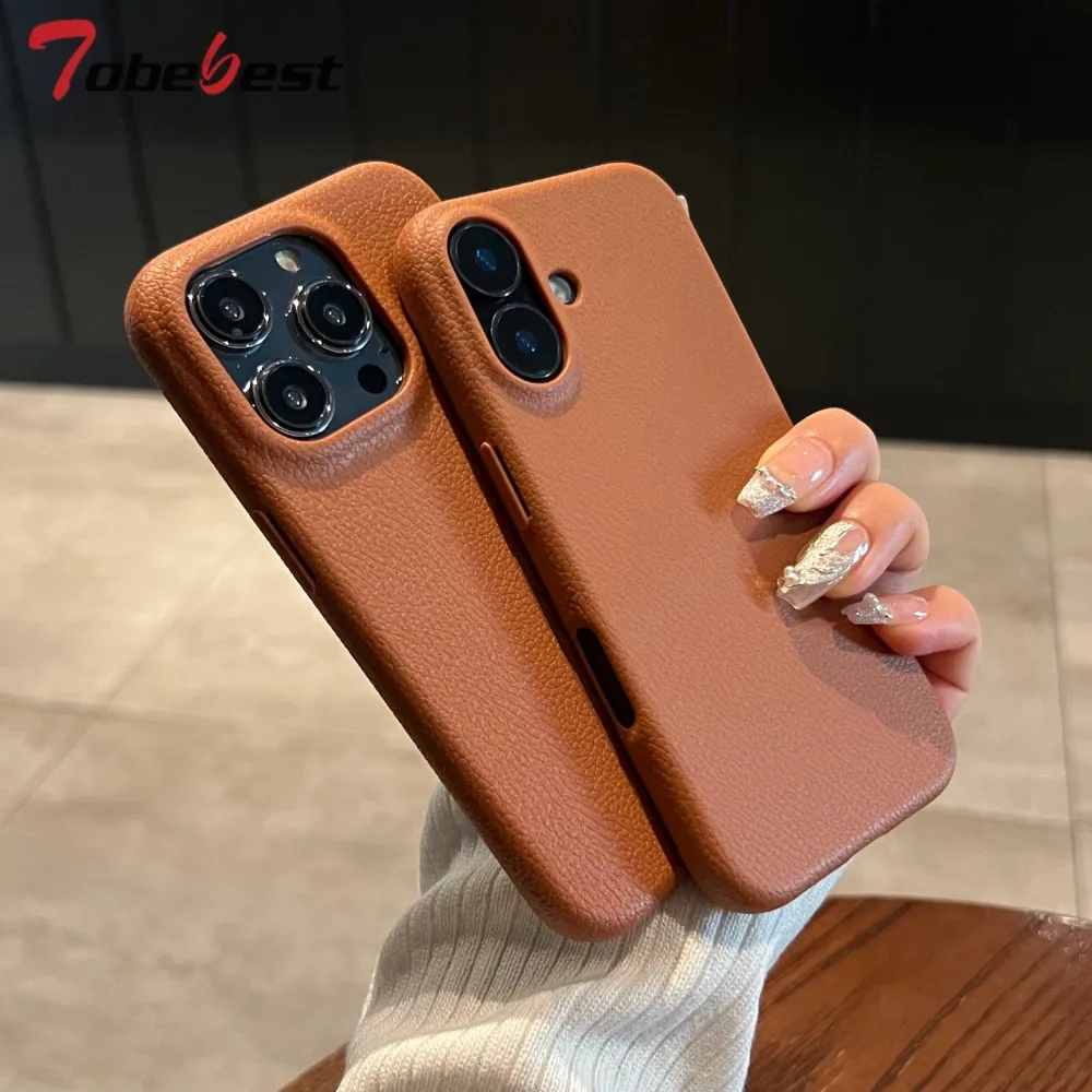 Custodia per telefono in pelle opaca di lusso per iPhone 16 15 14 Plus 13 12 11 Pro Max XR XS Protezione per lenti Custodia morbida in silicone antiurto