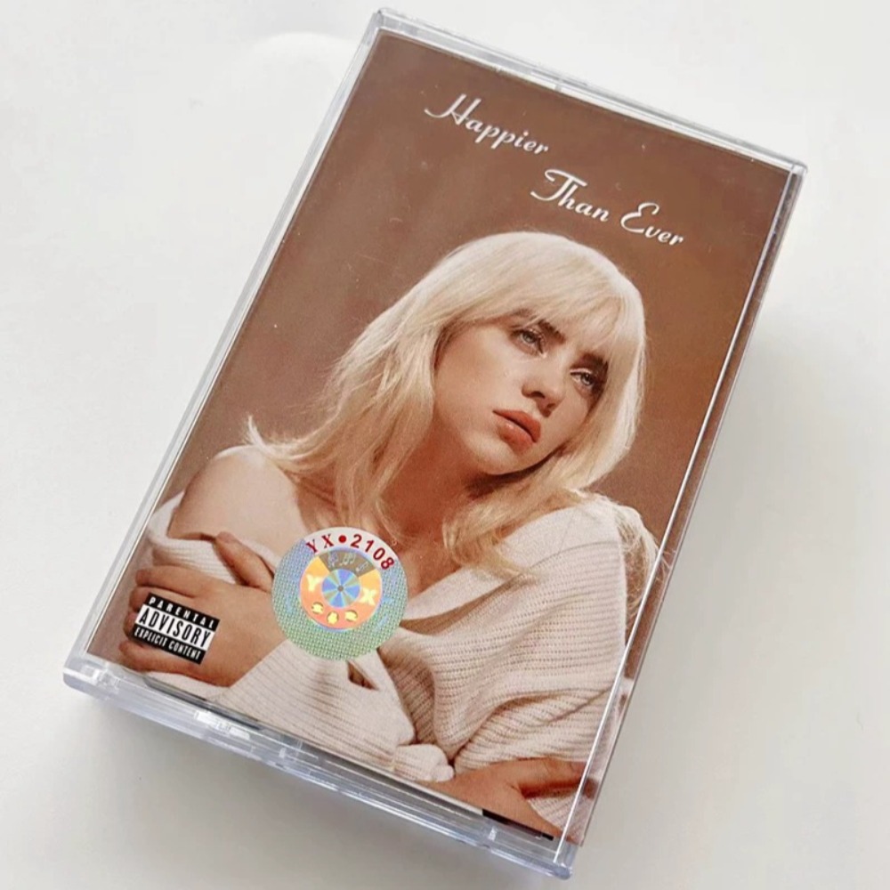 บิลลี่ ไอลิช เทปเพลง "Happier Than Ever" พร้อมหนังสือเนื้อเพลง |   เทปเสียงเพลงป๊อปแนวอัลเทอร์เนทีฟ |   บิลลี่ วินเทจ เทปคาสเซ็ตเพลงยังไม่ได้เปิดเล่น