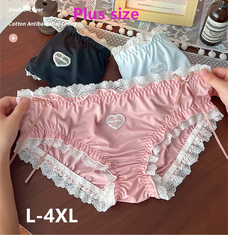 Сексуальные трусики больших размеров ropa интерьер femenina кружево lenceria сладкие Calzones para mujer высокая эластичность нижнее белье женское нижнее белье