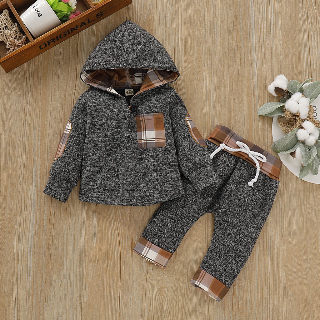 0-3 anni Bambino Neonato e ragazza Set di abbigliamento Vestiti per neonati Top a maniche lunghe + Pantaloni lunghi 2 pezzi Vestito per bambini alla moda