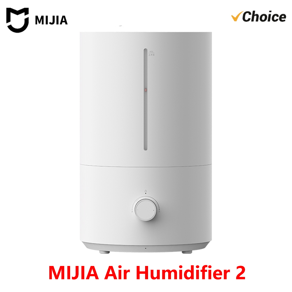 Umidificador Original MIJIA 2 300mL/h Capacidade de Umidificação 4L Grande Capacidade Criador de Névoa Adiciona Água Controle de Umidade em Casa Baixo Ruído CN