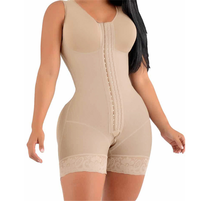 Fajas Colombiana à haute Compression, ceintures courtes avec broches, buste pour usage quotidien et post-chirurgical, gaine amincissante pour le ventre des femmes