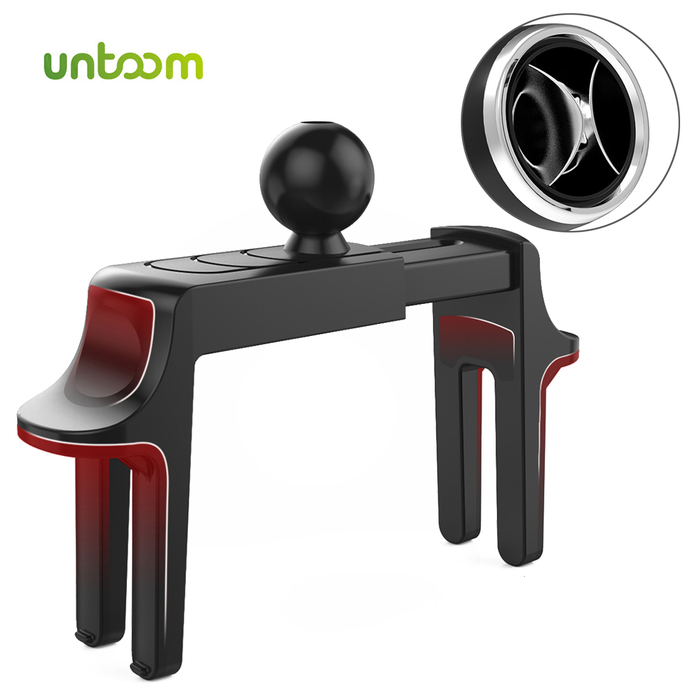Untoom รถ Air Vent คลิป Mount 17 มม.ฐานสําหรับรอบ Air Outlet ผู้ถือโทรศัพท์มือถือ GPS อุปกรณ์เสริม