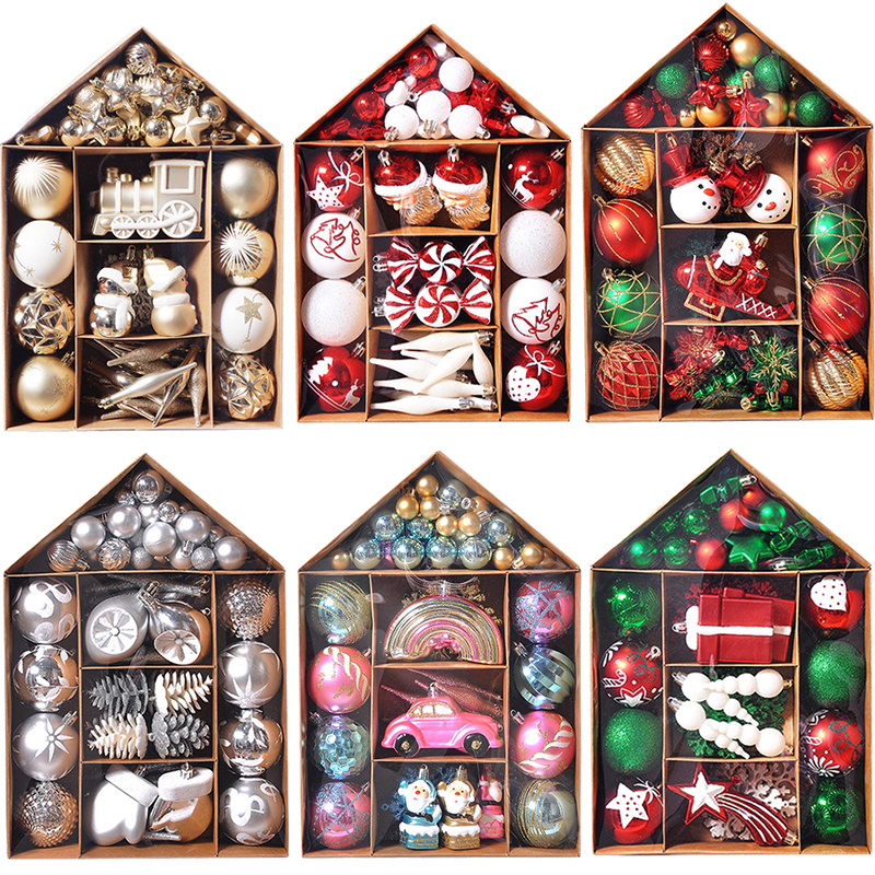 70pcs Christmas Balls Ornament Set Xmas Tree Hanging Pendant 2023 Christmas Decoration for Home New Year Gift Noel Navidad Natal