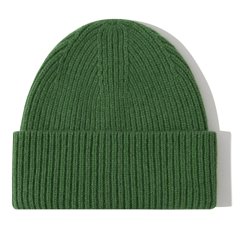 Wool Beanies Women Knitted Cap Hat Men Winter Warm Bonnet