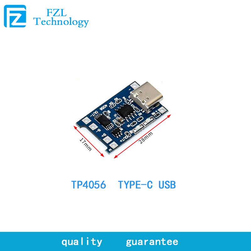 Módulo de placa de carga de batería de litio TP4056 1A TYPE-C interfaz USB protección de carga dos en uno