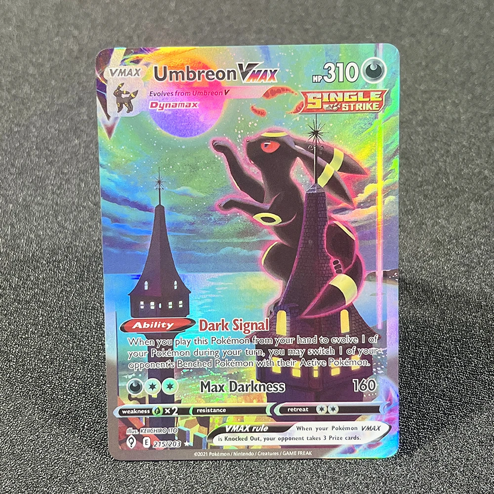Pokémon Single Cards Sword&Shield Evolving Skies Glaceon Rayquaza Umbreon Sylveon Индивидуальная коллекция фольгированных карт PTCG PROXY