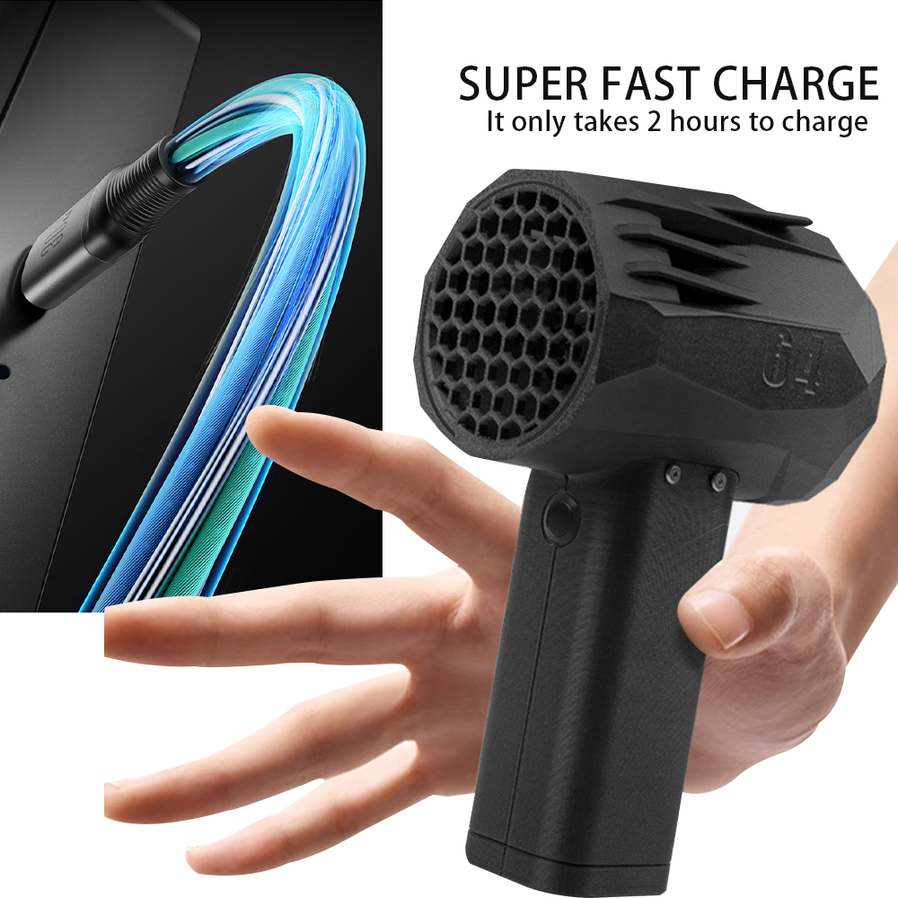 X64 รถรุนแรง Blower มือถือ Turbo Jet พัดลมมอเตอร์ไร้แปรง High Power พัดลม, mini Turbo พัดลม Thrust 1400G ความเร็วลม 240 กม./ชม.