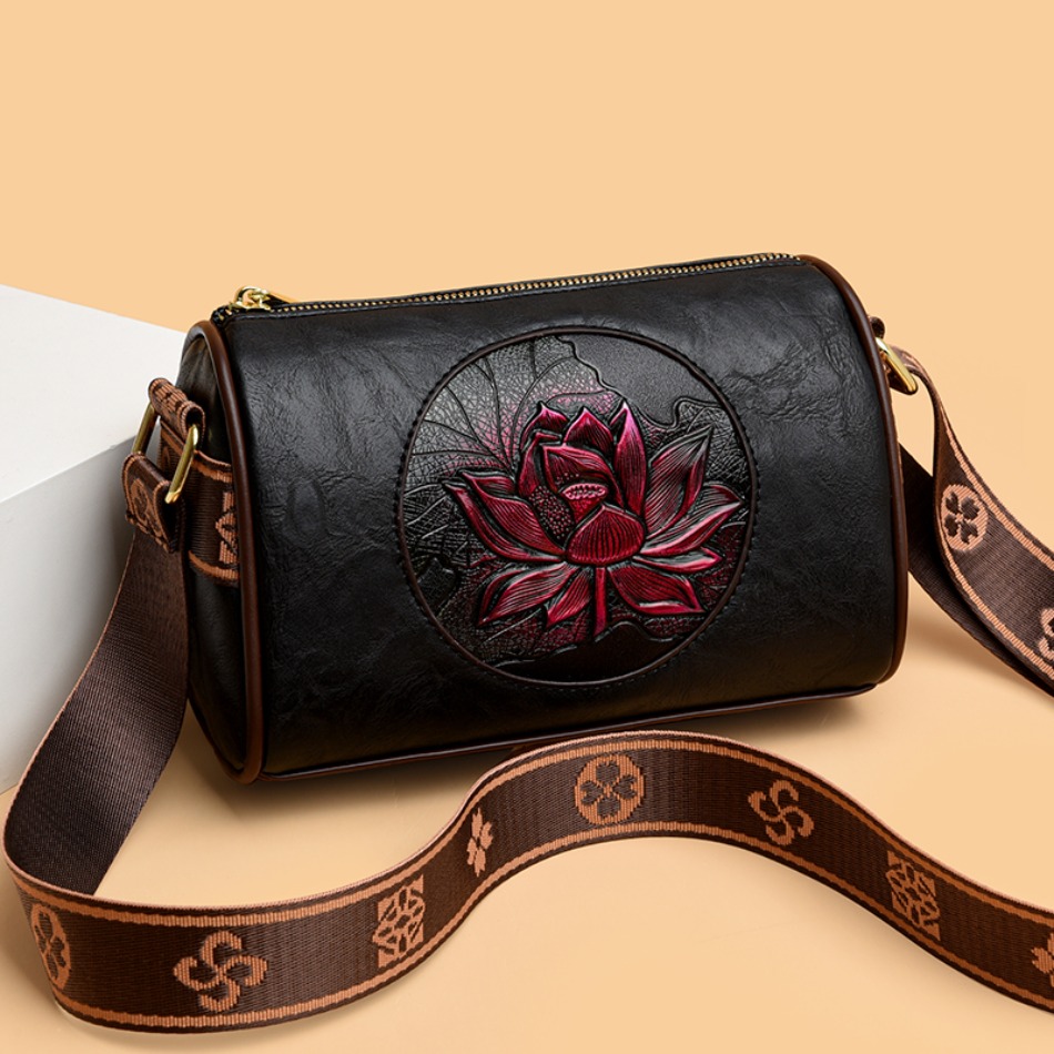 Casualกระเป๋าถือผู้หญิงหนังนุ่มไหล่Crossbodyกระเป๋าสําหรับผู้หญิง2024ใหม่แฟชั่นพิมพ์สุภาพสตรีMessenger Toteกระเป๋าSac Aหลัก
