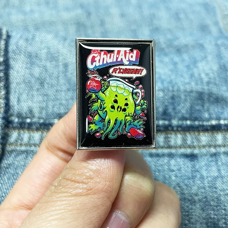 Hey cthul-aid r'lyeehh! Kaffeetasse Anstecknadel Cthulhu Poster Kunst Brosche Geschenk