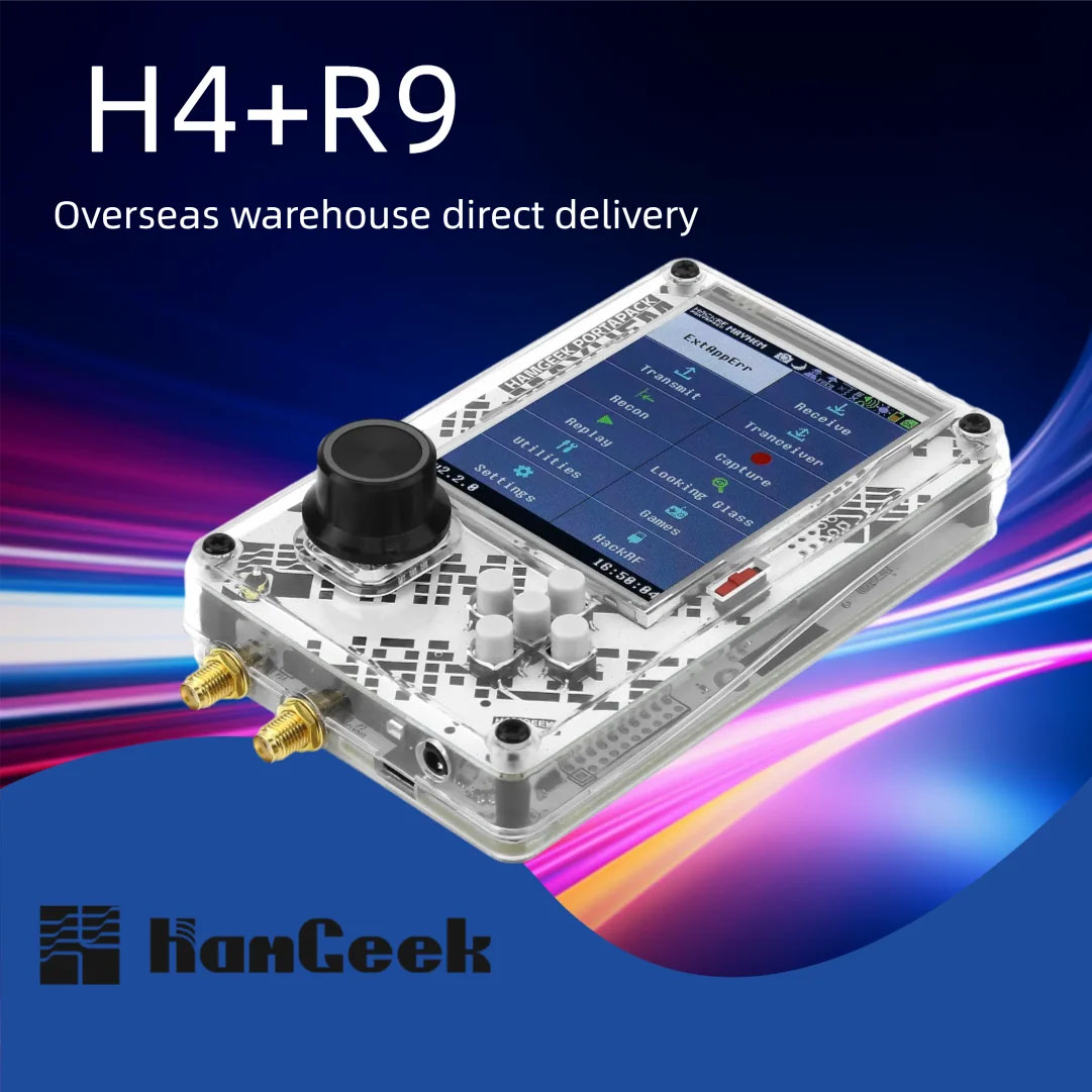 Радиоприемник HamGeek R9 SDR + PortaPack H4 + сборный пластиковый корпус + 1 антенна + USB-кабель