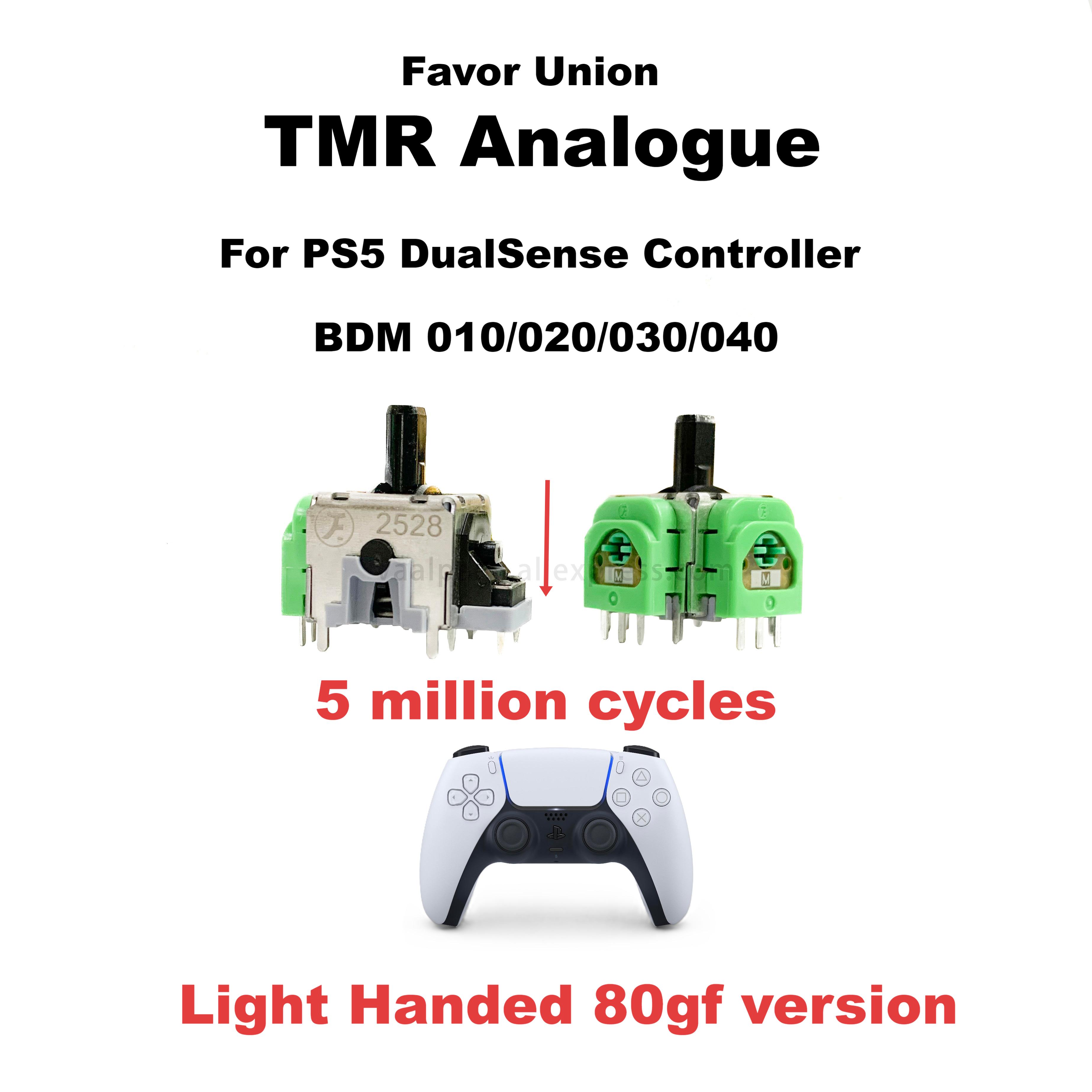 Pour PS5 DualSense contrôleur faveur Union TMR 80gf Joystick analogique sensation légère BDM 010/020/030/040 commun 5 millions de cycles