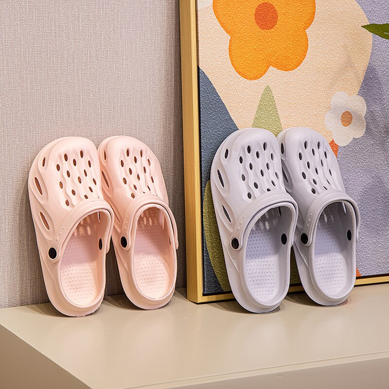 Zuecos para mujer, sandalias informales de verano de EVA, zapatos ligeros para exterior, zapatos de playa con suela gruesa antideslizante, zapatos de jardín para parejas