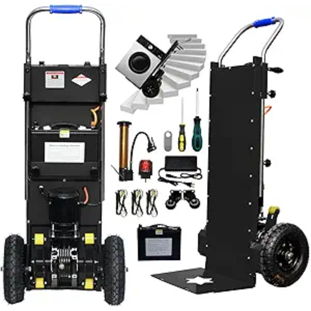 900lbs Electric Stair Climbing Hand Truck – 1500W Heavy-Duty Dolly with Safety Brakes & Solid Tires for Furniture,Customized