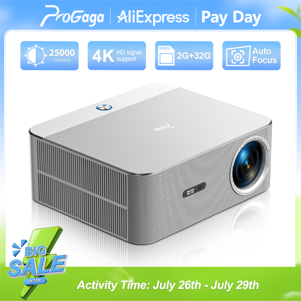 Projektor PROGAGA PG610W 4K Android WiFi Auto Focus Full HD 1080P Projektor PG610 ATV Przenośny Projektor Kino Domowe Video Beam