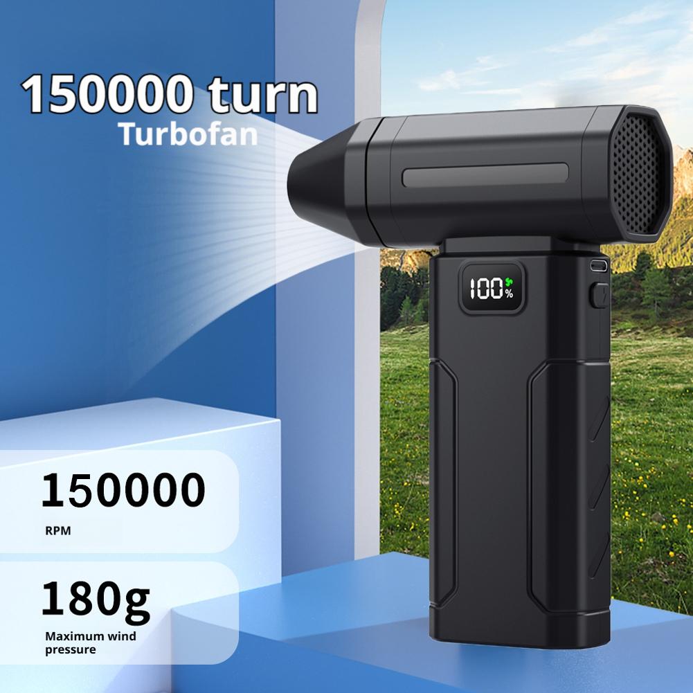 พัดลมเป่าลมแบบเทอร์โบไร้แปรงถ่าน X8 ความเร็ว 150000 รอบต่อนาที เครื่องเป่าลมไฟฟ้าทรงพลัง เครื่องดูดฝุ่นแบบพกพา อุปกรณ์เป่าลมแรงสำหรับรถยนต์