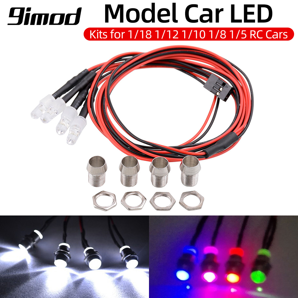 ​ 9IMOD Комплекты светодиодных фонарей RC для 1/18 1/12 1/10 1/8 1/5 Traxxas HSP SCX10 D90 HPI Redcat RC4WD Tamiya Набор осевых фонарей RC Автомобильная лампа