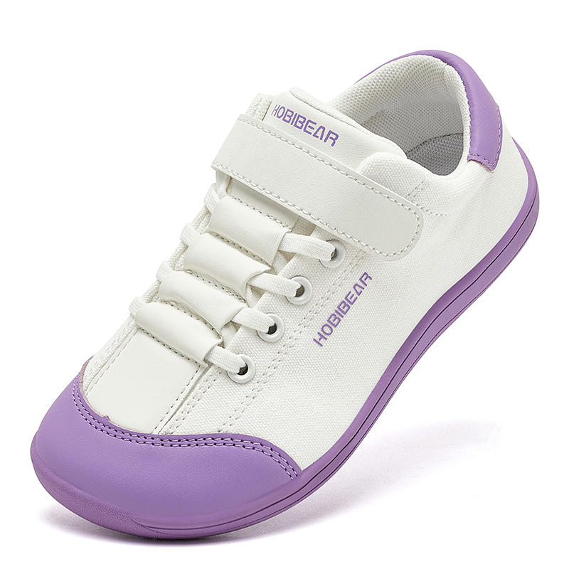 HOBIBEAR dziecięce buty na boso szerokie palce Zero Drop Walking minimalistyczne tenisówki ze sztucznej skóry wygodne buty na co dzień