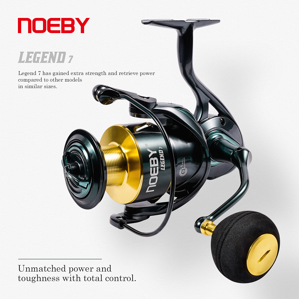 Noeby Aluminiowy Kołowrotek Spinningowy 2500 3000 4000 5000 6000 Seria Stop Cynku Przekładnia 5.2:1 Przełożenie Kołowrotek Morski Max Hamulec 18-25kg