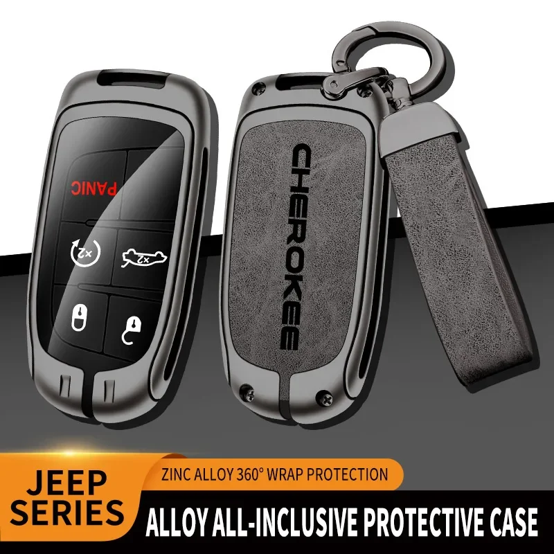 Zinklegering Autosleutel Case Cover Shell Fob Voor Jeep Cherokee Afstandsbediening Protector Voor JEEP CHEROKEE Klep Auto Accessoires
