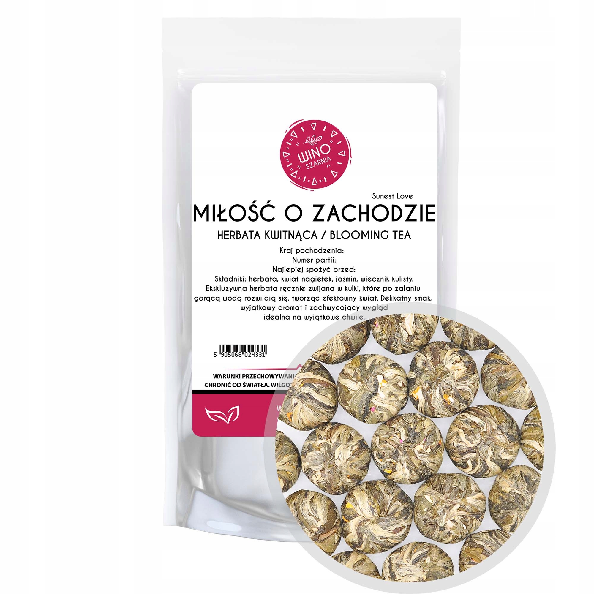Herbata kwitnąca zielona Miłość o Zachodzie Słońca - Sunest Love - 1kg 21.00