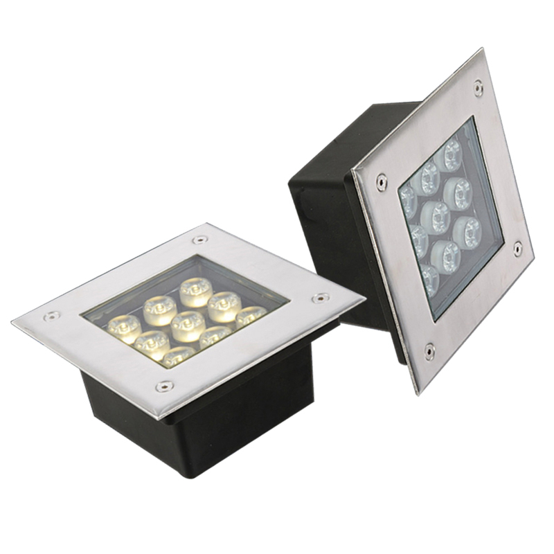 ไฟแอลอีดีพื้นกลางแจ้งสี่เหลี่ยม1W 3W 4W 5W 6W 9W IP68กันน้ำได้โคมไฟฝัง LED DC12V AC85-265V