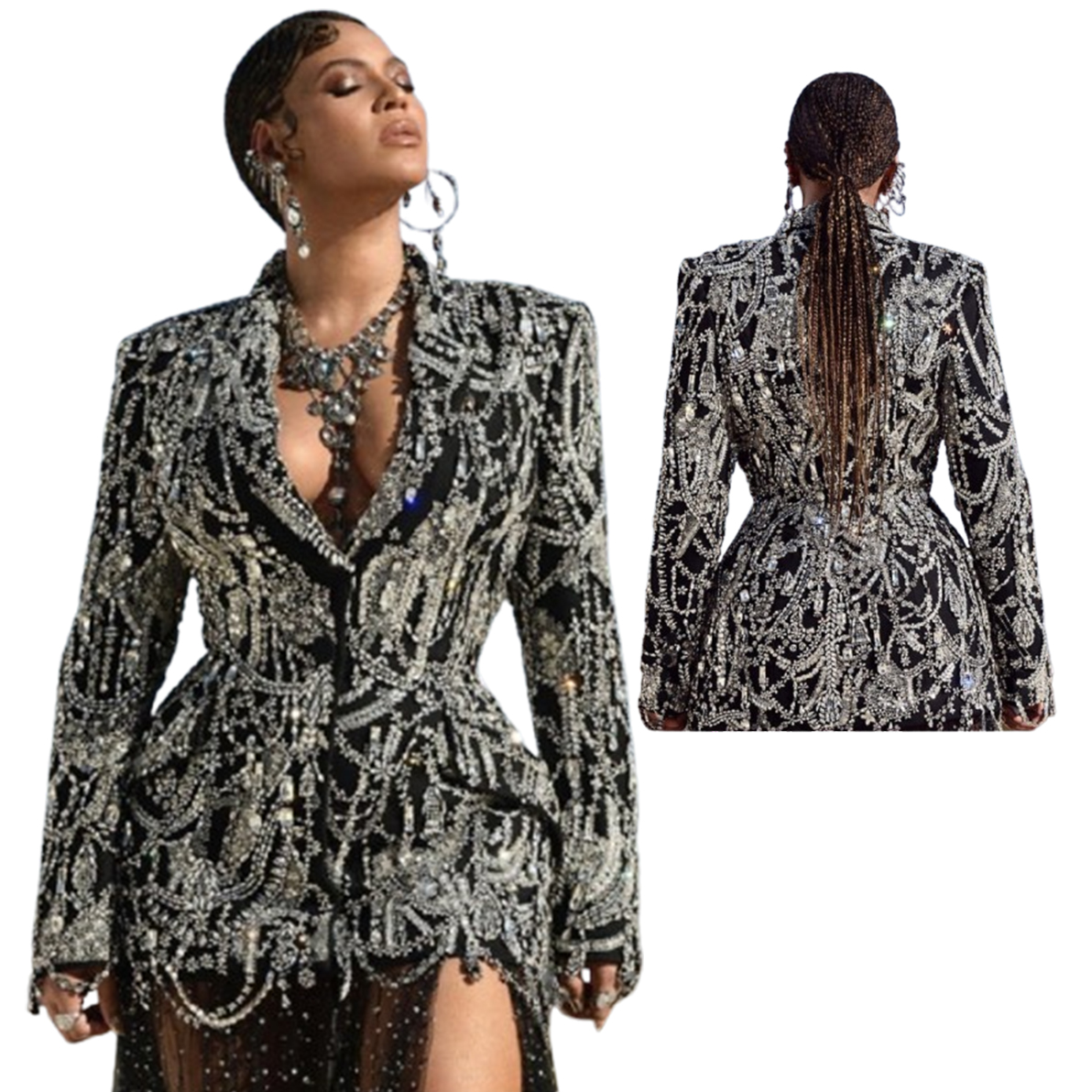 Vestido de cóctel de encaje negro para mujer, estilo glamuroso con corte bajo, ropa de escenario, mangas largas, שמלות ערב לנשי