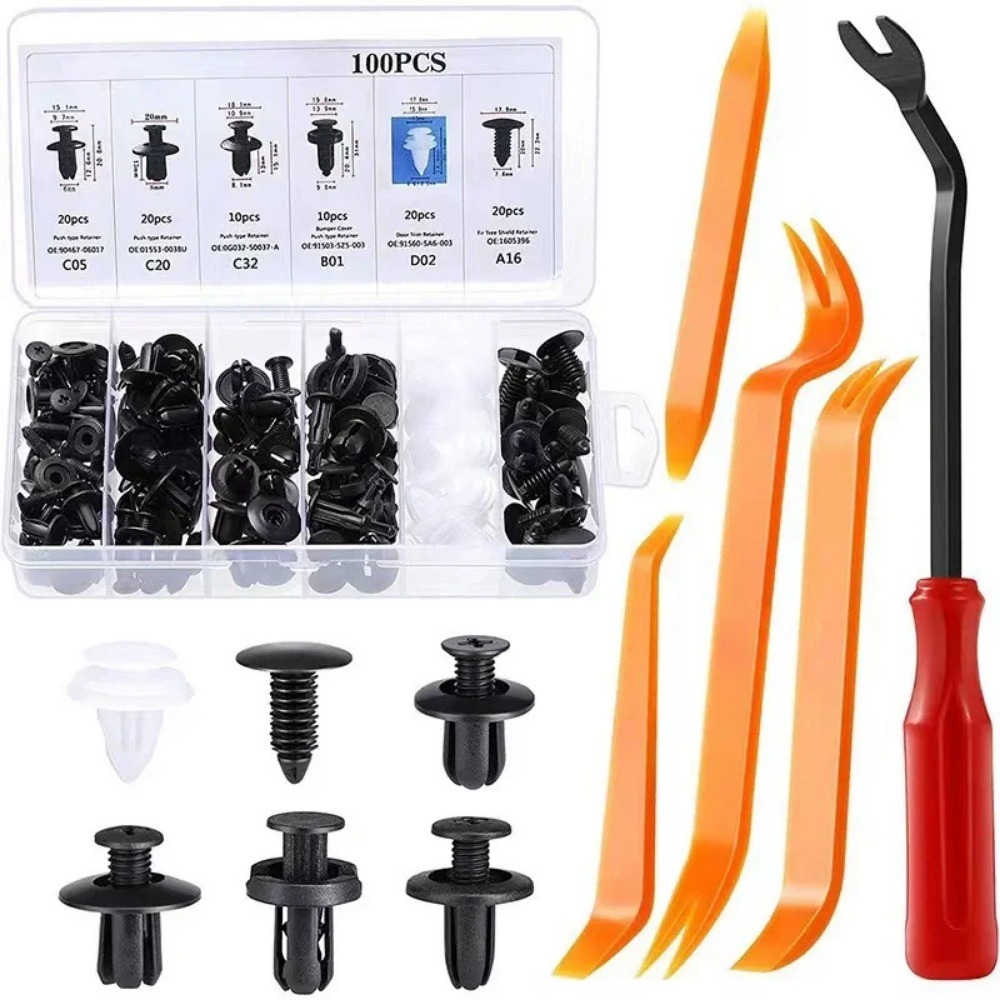 New Auto Fastener Clips Mixed Car Body Push Retainer Pin Rivet Bumper Door Trim Panel Fastener Kit Car Clips Retainer Tools