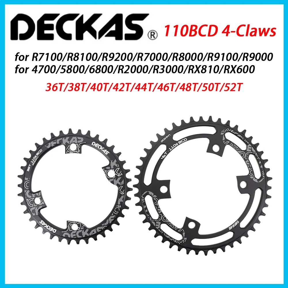 Deckas 4-claw 110BCD Chainring Narrow Wide Chainwheel 36T-58T dla Shimano R7000 R8000 R9100 R9000 4700 5800 6800 R2000 R3000
