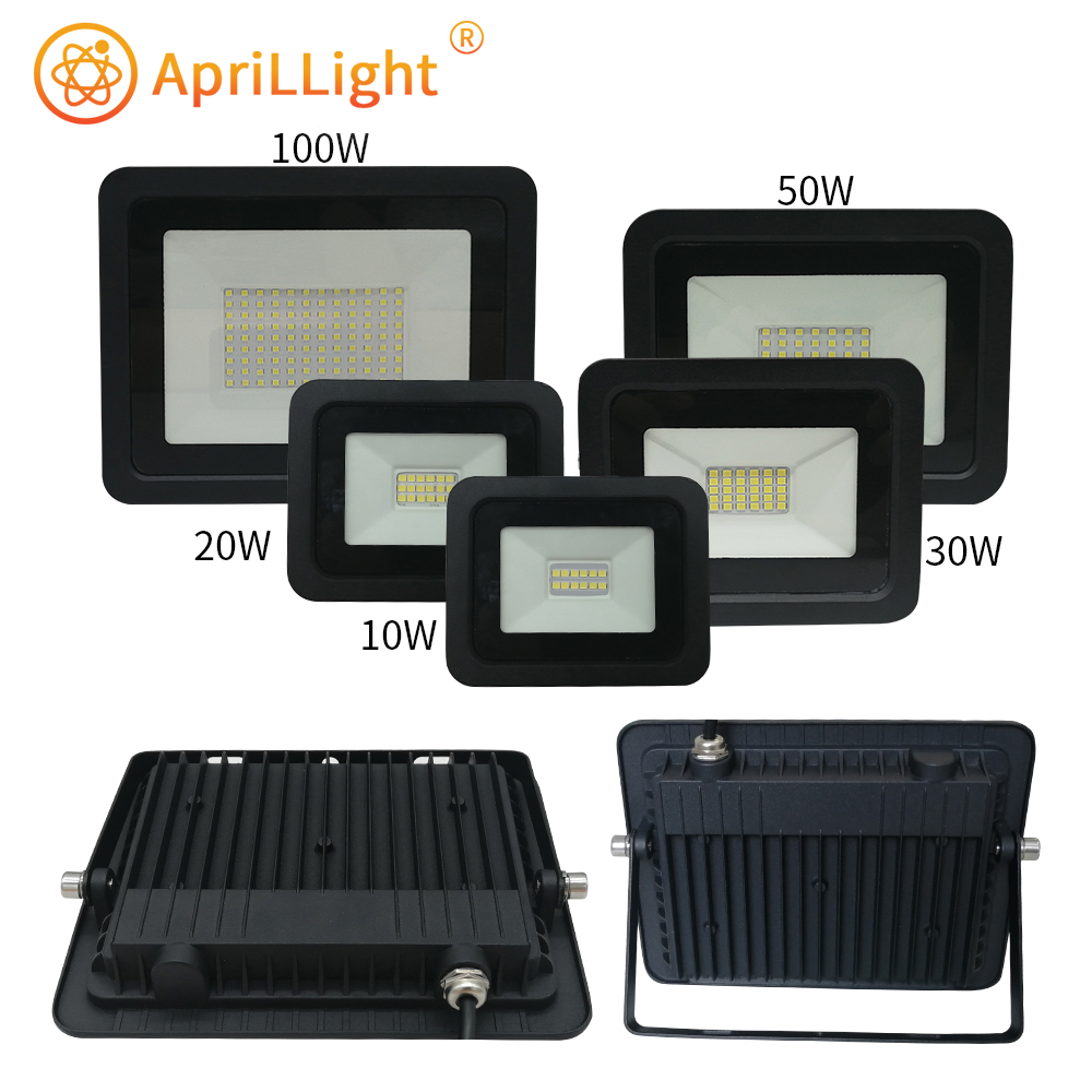 AC110V/220V projecteur LED 100W 50W 30W 20W 10W IP68 étanche éclairage extérieur réflecteur projecteur LED réverbère applique murale