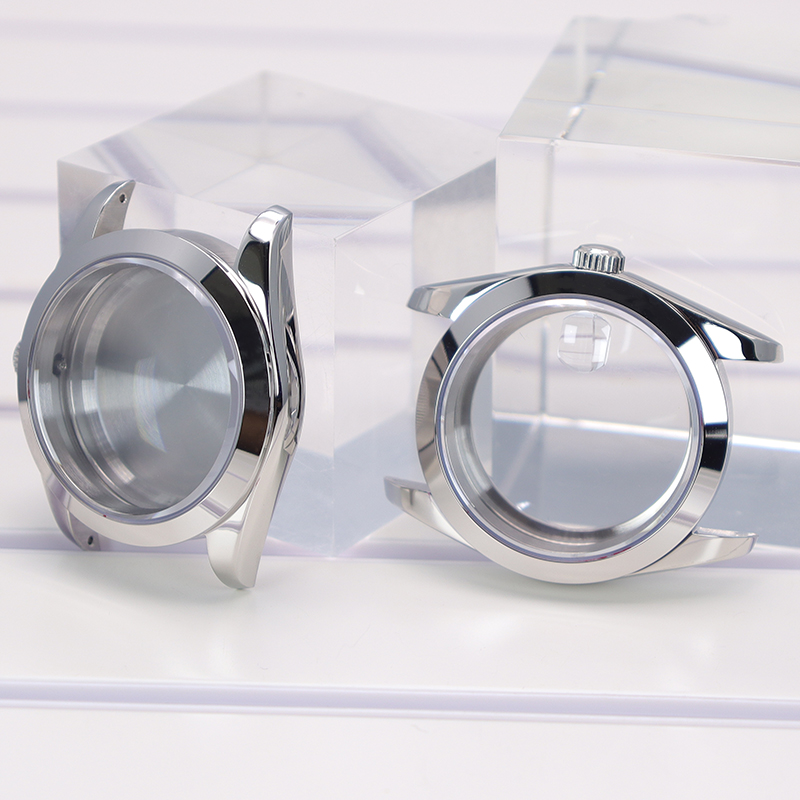 36mm 39mm Silver Watch Case Waterproof Sapphire Glass For Seiko 4R36 NH35 NH36 NH34/38 Miyota 8215 Movement 28.5mm Dial Air King