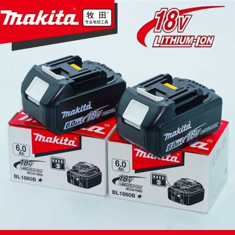 Batería Original Makita de 18 V, Batería Recargable para Herramientas Eléctricas, Reemplazable, LED, Iones de Litio, LXT BL1860B BL1860BL1850 BL1830