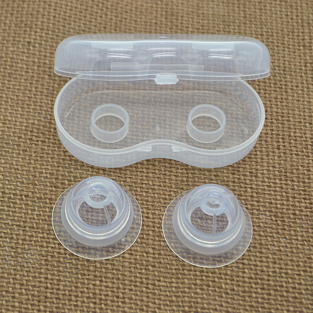 妊婦用シリコン乳首吸引補正器、フラットリクションプーラー、乳房シェイパー、2個