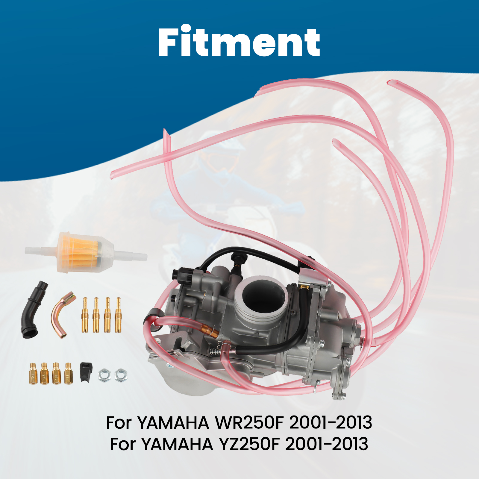 Carburateur 38mm pour Yamaha 250F WR250 WR250F YZ250F 2001-2013 5XC-14101-G0-00