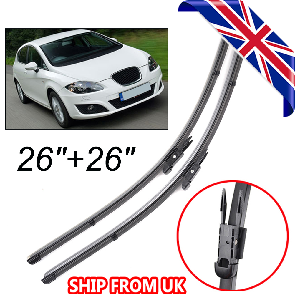 Zestaw 2 części przednich piór wycieraczek do Seat Leon 2005-2012 55 56 57 do 62 reg Pinch-Tab