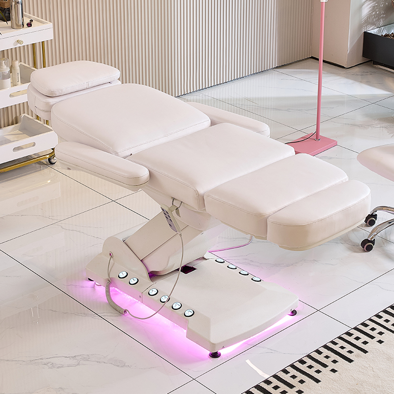 Cama de belleza de elevación eléctrica con control de pies, cama de cirugía microplástica integrada, salón de belleza especial automático