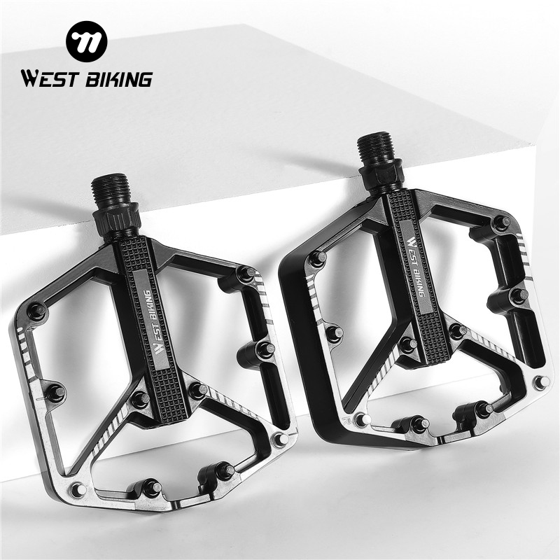 WEST BIKING Bicycle Pedals Ultralight Non-Slip MTB Pedal BMX MTB Road Bike Sealed Bearing 9/16" Bike Pedal Bike Parts