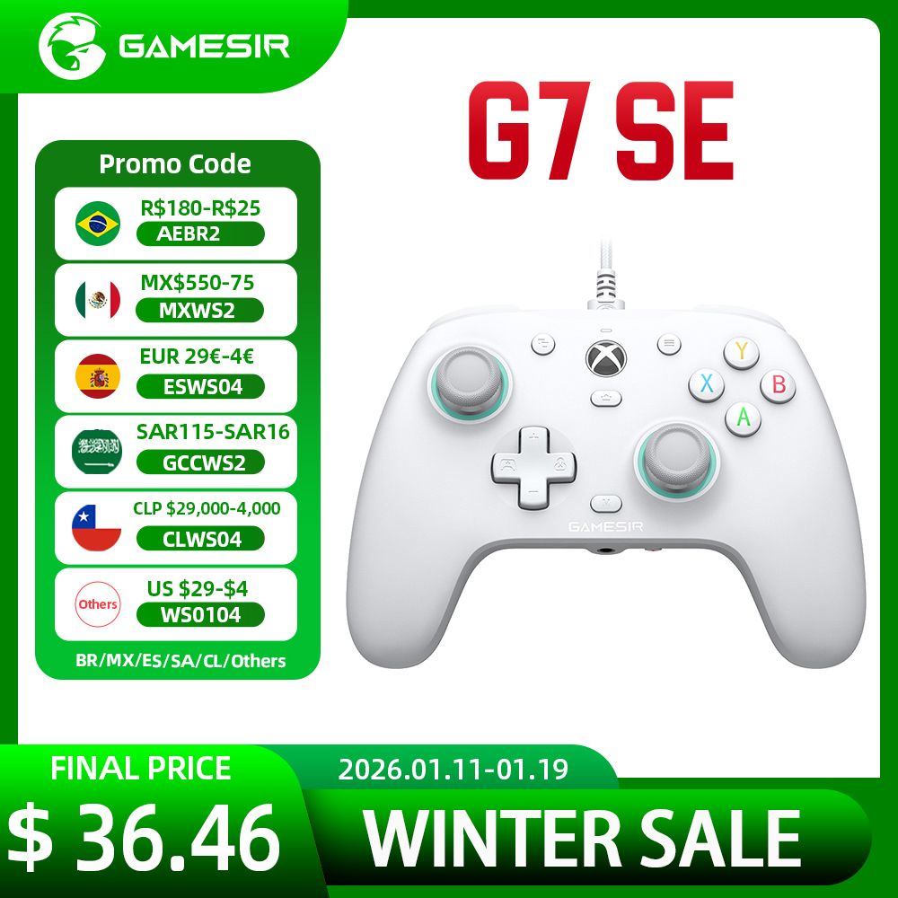 GameSir G7 SE G7 Kontroler do gier Xbox Przewodowy pad do gier z pałeczkami z efektem Halla dla Xbox Series X, Xbox Series S, Xbox One