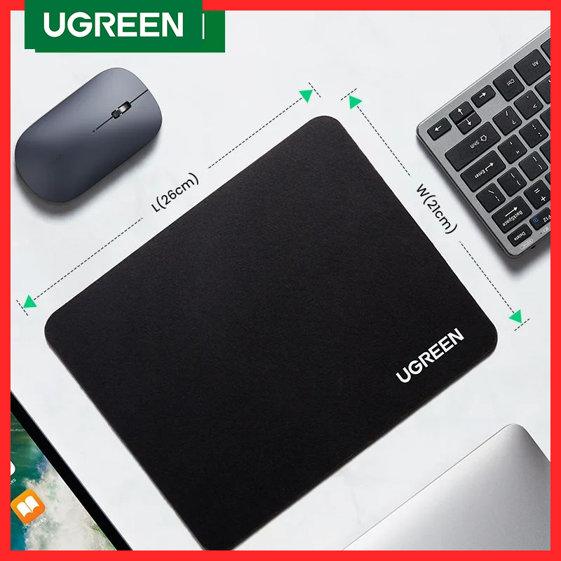 UGREEN Mouse Pad 26*21cm, Mouse Pad untuk alas Mouse 26*21cm anti selip, karpet Valorant, bantalan Laptop untuk kantor, rumah, komputer, PC, Meja