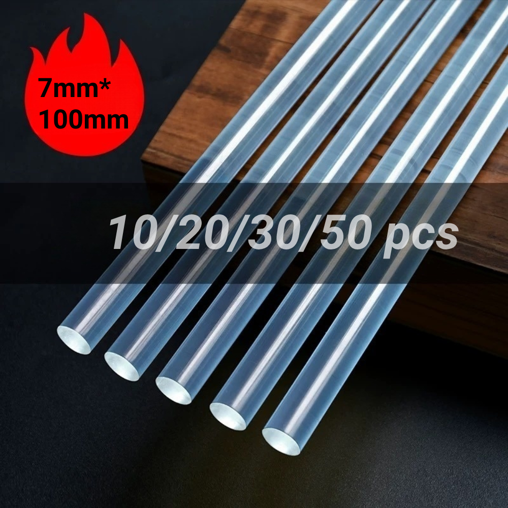 10/20/30/50PCS Transparent Hot Melt Kleber Sticks Mini Größe Kleber Pistole Stick, für DIY, Kleben Fotoalben/Holz, Auto Hause Reparatur Werkzeug