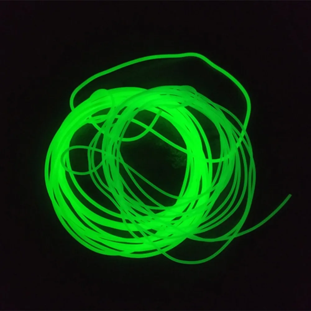 Внешний диаметр 2/3 мм, светлая леска Luminou, светящаяся трубка с защитой от оснастки, рыболовный проволочный крючок, фосфоресцентная флуоресцентная приманка для рыбы