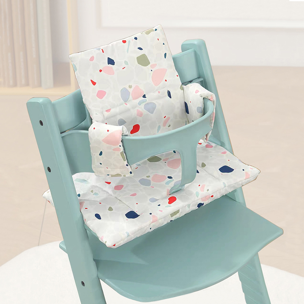 Almofada de assento de bebê para cadeira alta stokke tripp trapp fezes de crescimento cadeira de jantar com encosto capa de pano acessórios de substituição