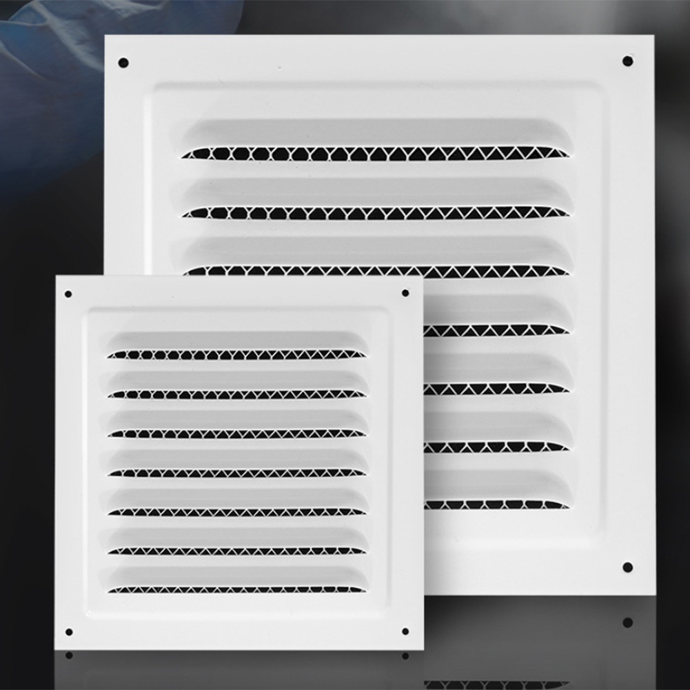 Rejilla de ventilación cuadrada de 15x15cm, rejilla de retorno de acero, rejilla de seguridad de pared lateral de techo de acero inoxidable para ventilación de cocina y baño