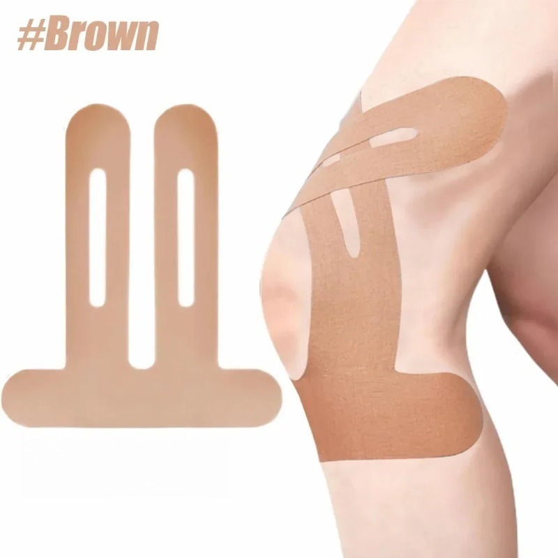 Kinesiologie-Tape für Knie, wasserdicht und elastisch, atmungsaktives Knie-Tape, Sporttape bietet Unterstützung und Stabilität beim Laufen, 5 Stück