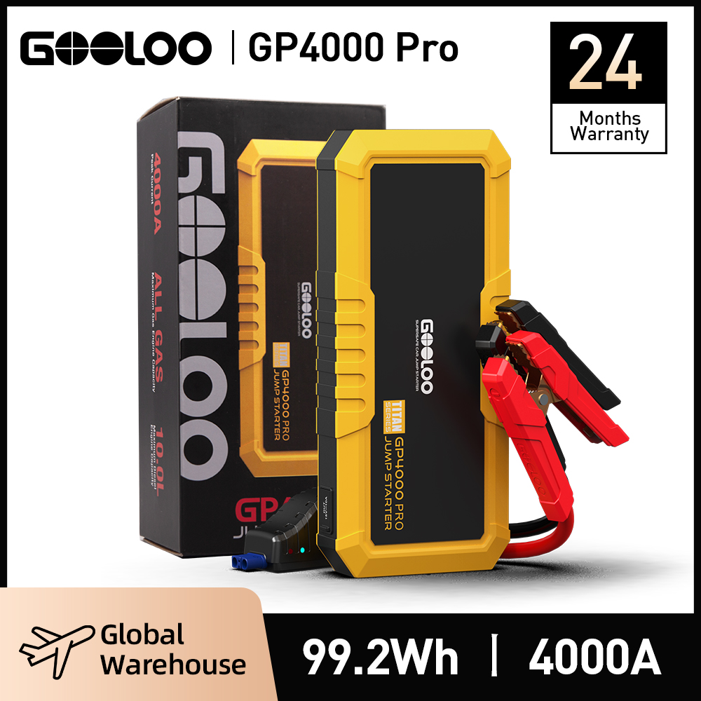 GOOLOO 4000A Start Power Bank 26800mAh Jump Starter Car Booster batteria esterna 12V dispositivo di avviamento per Powerbank Diesel a benzina