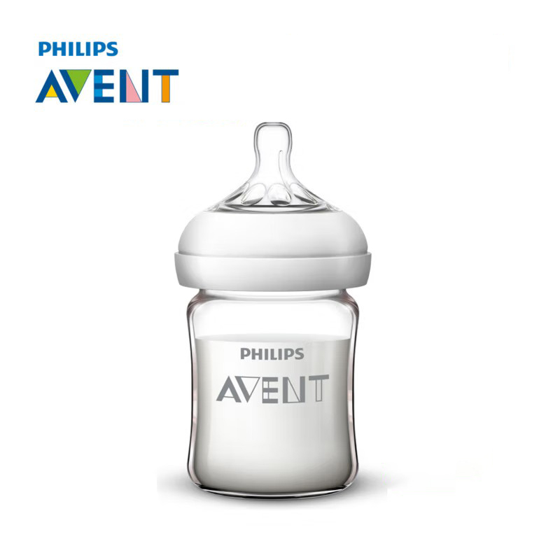 Avent Biberon per neonato SCF678 125ml/160ml Biberon in vetro per neonati Forniture per l'alimentazione del neonato Calibro largo senza BPA
