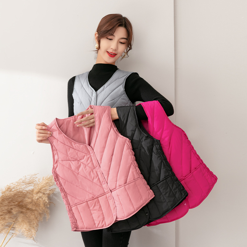 5xl übergroße Daunen weste Mantel Herbst Winter Frauen hell weiße Enten Daunen weste Jacke Damen ärmellose warme Parkas kurze Tank