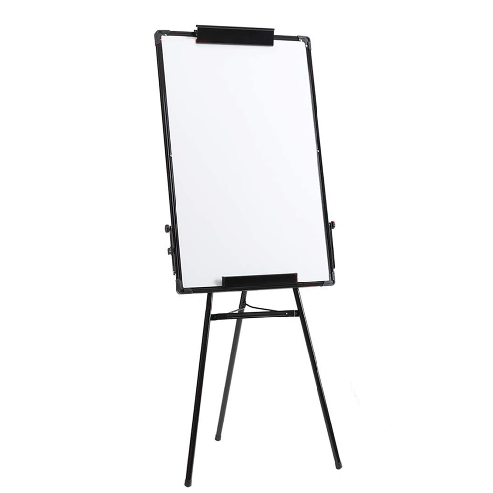 Chevalet de conférence – Tableau blanc effaçable et magnétique – Utilisation flexible et réglable en hauteur, 90 x 60 cm