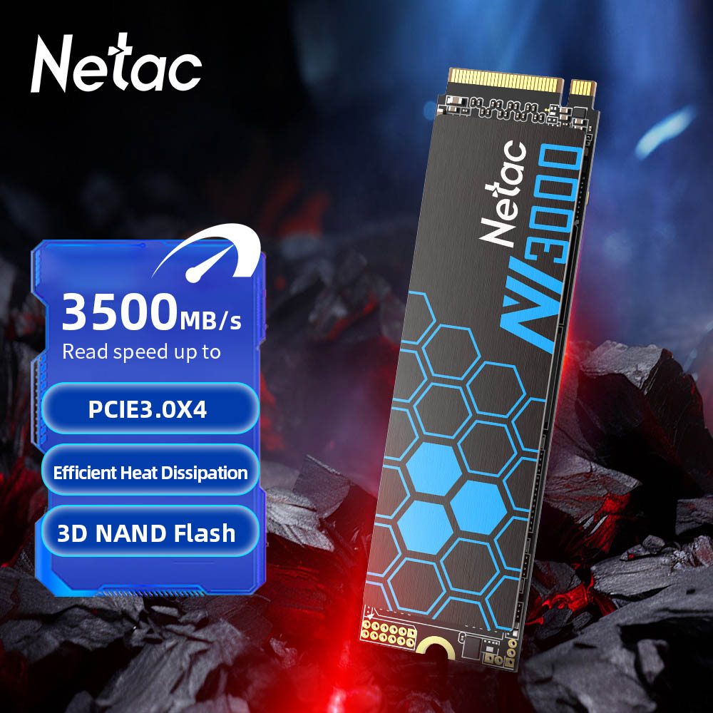 Netac SSD NVMe M2 250GB 500GB SSD 1TB 2TB SSD M.2 2280 PCIe3.0X4 Wewnętrzny dysk półprzewodnikowy do laptopa i komputera stacjonarnego