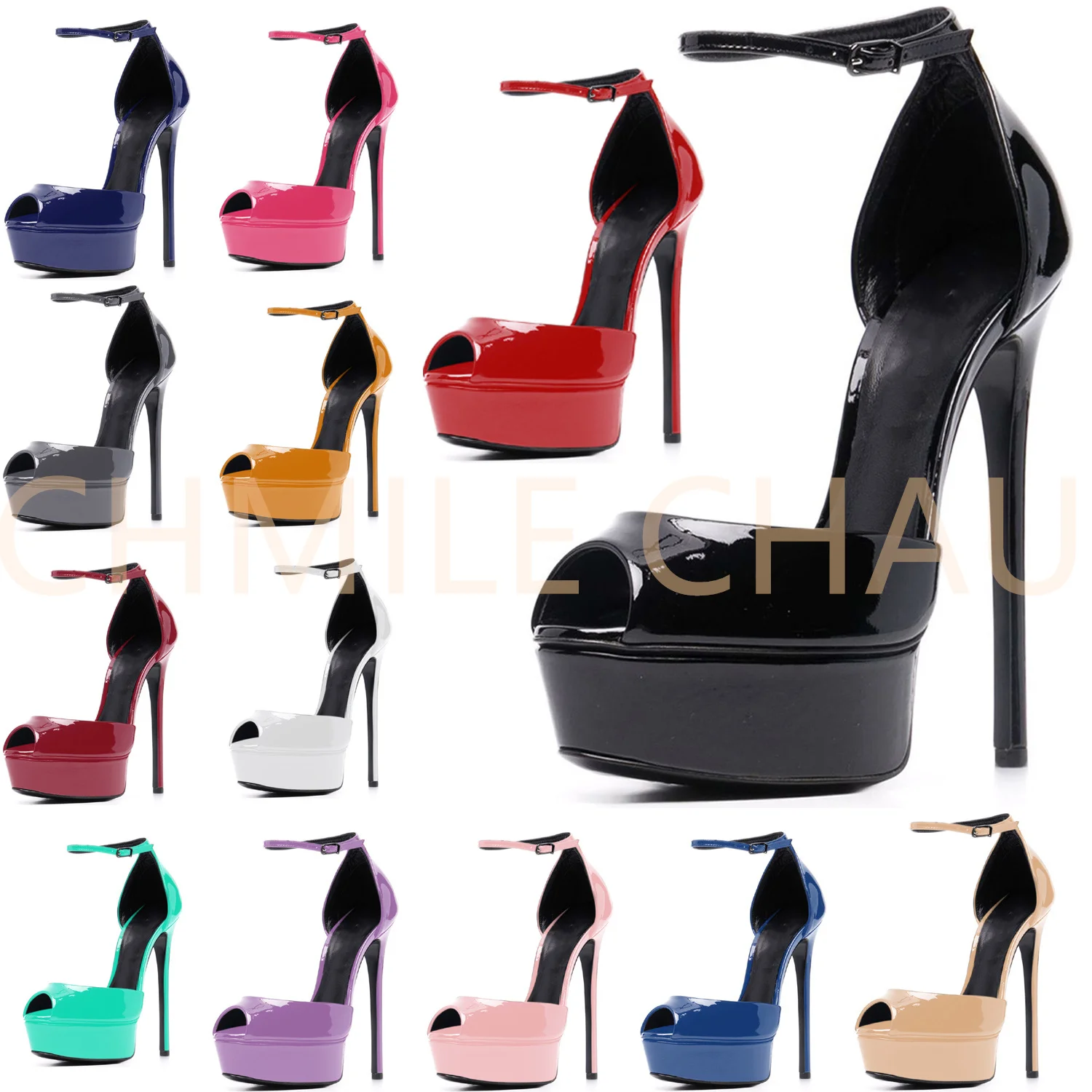 【Measure Your Feet Length Before Order】Women High Heel Strappy Luxury Sandal Platform Bridal Evening Party Dress Shoe 51-CHC-26
